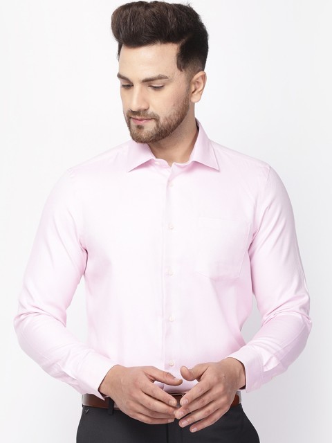 

Blackberrys Men Pink Solid Regular Fit Shirt
