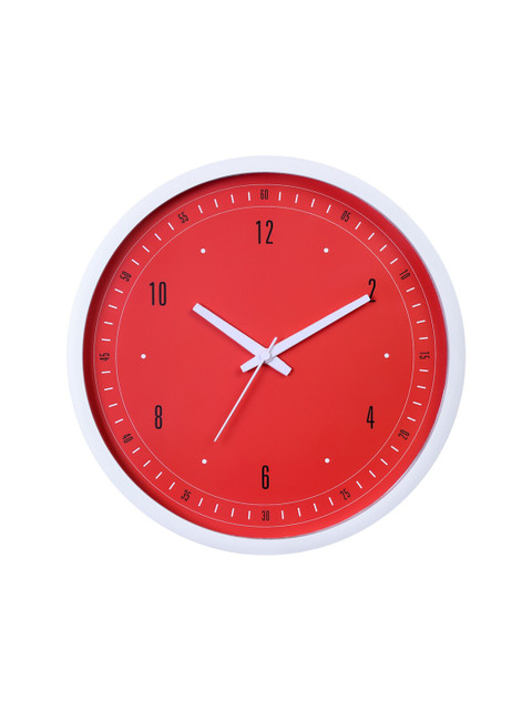 

Bodh Design Orange & White Printed Contemporary Wall Clock