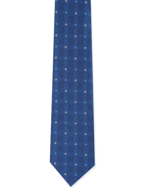 

Peter England Men Blue Woven Design Broad Tie
