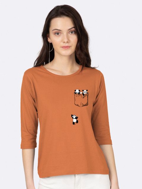 

Bewakoof Women Brown Kung Fu Panda Printed T-shirt