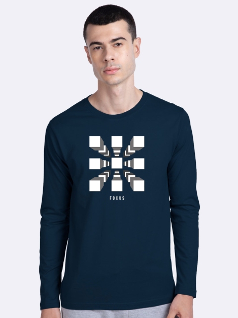 

Bewakoof Men Blue Printed T-shirt