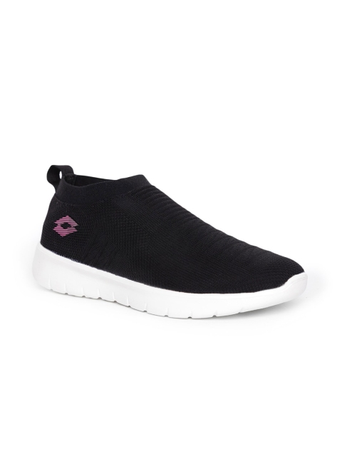 

Lotto Women Black Mesh Walking Non-Marking Shoes