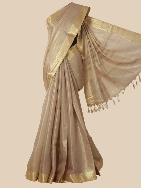 

Pothys Gold Cotton Blend Saree