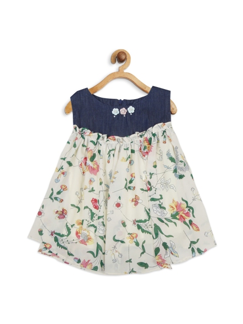 

Tiny Girl Girls Navy Blue Floral Chiffon A-Line Top