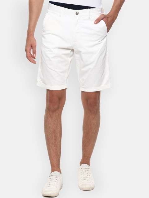 

Louis Philippe Sport Men White Mid-Rise Regular Shorts