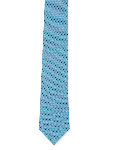 

Peter England Men Blue & Black Woven Design Broad Tie