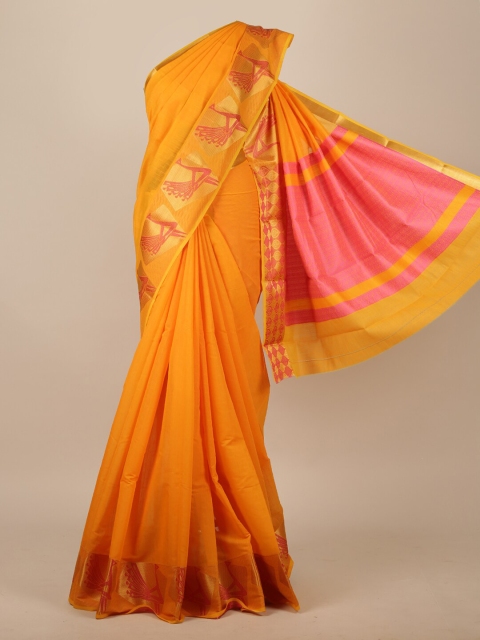 

Pothys Yellow & Pink Pure Cotton Saree