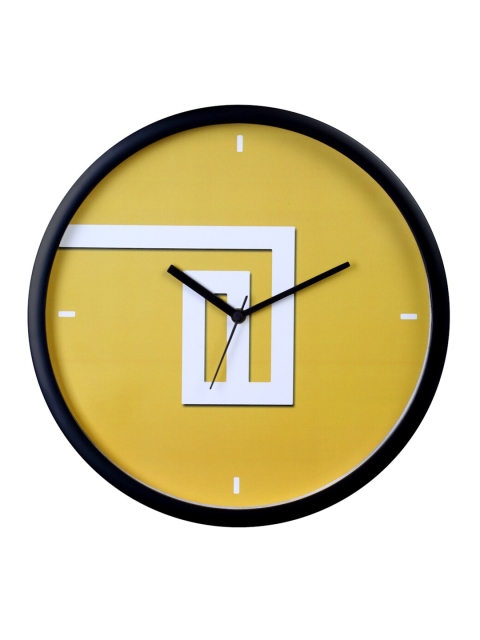 

Bodh Design Yellow & White Printed Contemporary Wall Clock 28 Cm