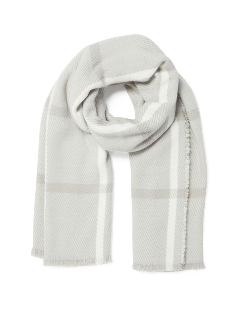 

Forever New Women Grey & White Checked Acrylic Scarf