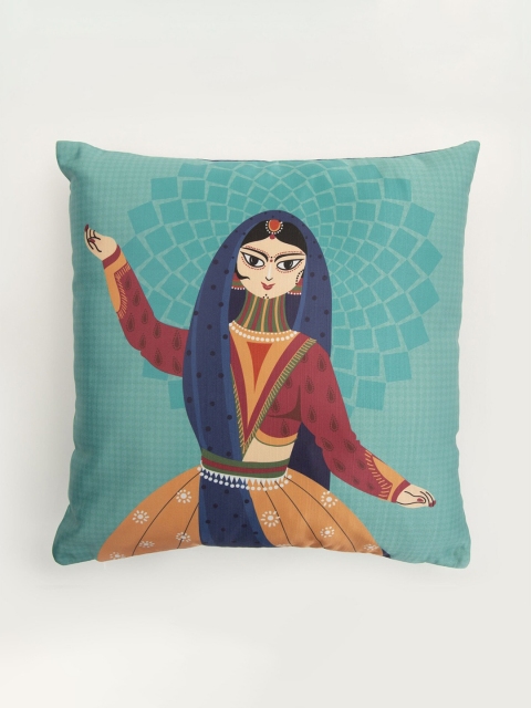 

Home Centre Blue & Brown Set of 2 Ethnic Motifs Square Cushion Covers