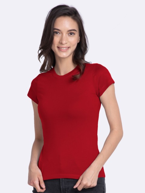 

Bewakoof Women Red Extended Sleeves T-shirt