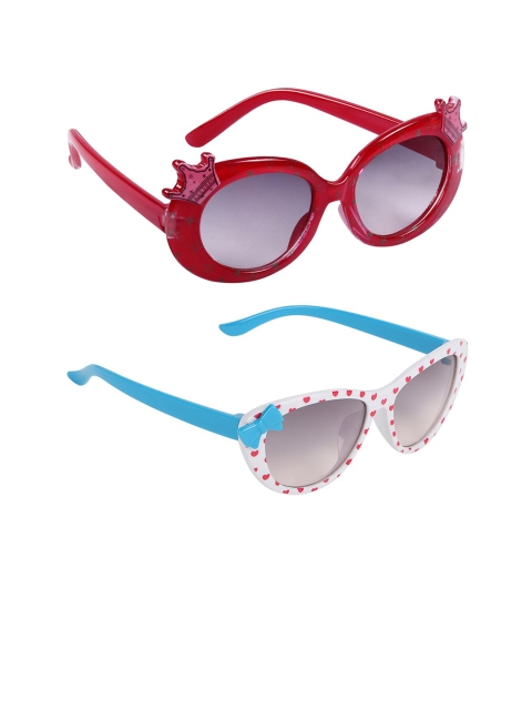 

Olvin Girls Pack Of 2 Sunglasses with UV Protected Lens 601-2502, Red