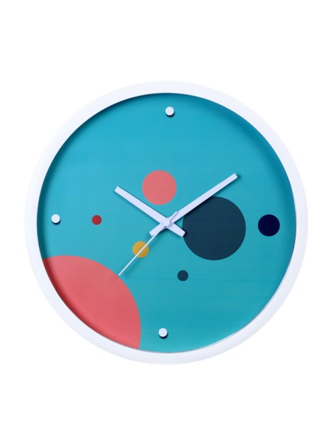 

Bodh Design Turquoise Blue & Pink Printed Contemporary Wall Clock