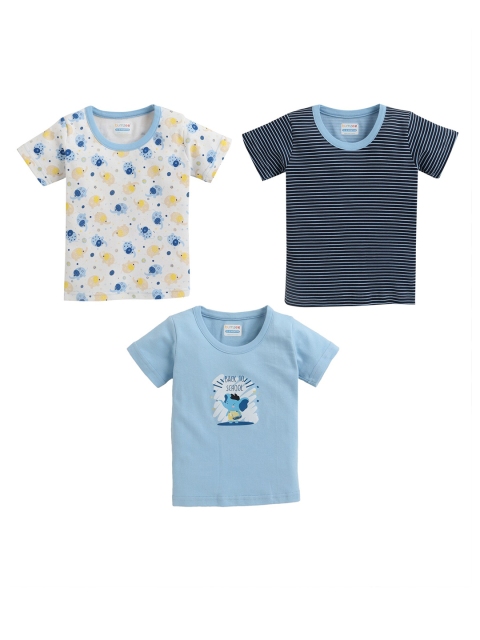 

BUMZEE Boys Set of 3 Multicoloured Printed T-shirts, Multi