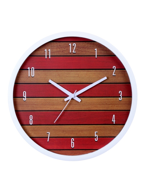 

Bodh Design Brown & Pink Printed Contemporary 28 Cm Analogue Wall Clock
