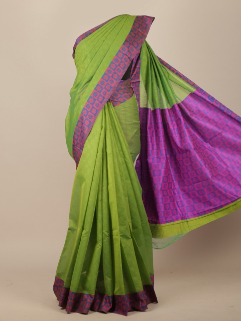 

Pothys Green & Blue Ethnic Motifs Pure Cotton Saree