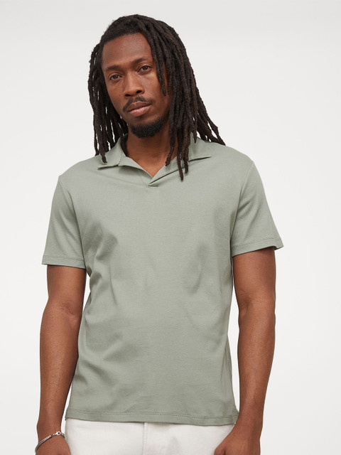 

HM Men Green Jersey Polo Shirt