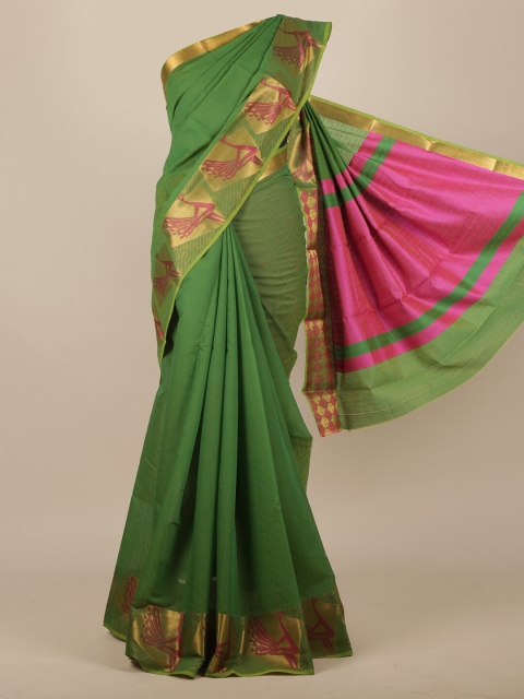 

Pothys Green & Pink Pure Cotton Saree