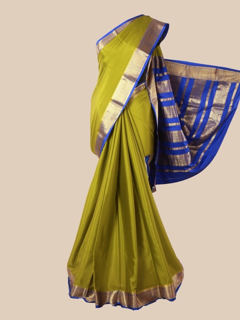 

Pothys Green & Blue Pure Silk Mysore Silk Saree