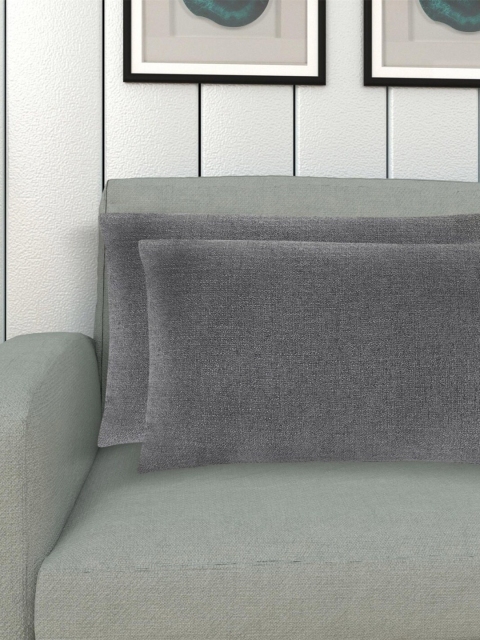 

Home Centre Grey Set of 2 Rectangle Cushion Covers
