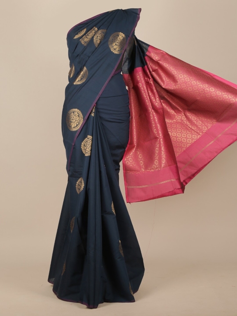 

Pothys Blue & Pink Ethnic Motifs Pure Cotton Saree
