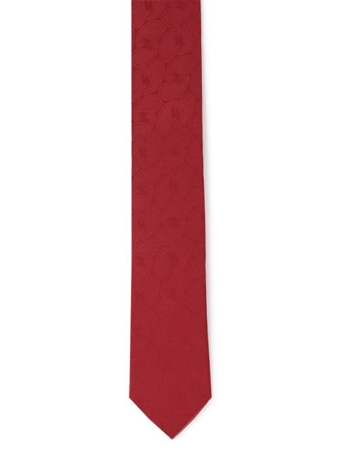 

Van Heusen Men Red Woven Design Broad Tie