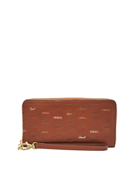 

Fossil Brown Textured Purse Clutch