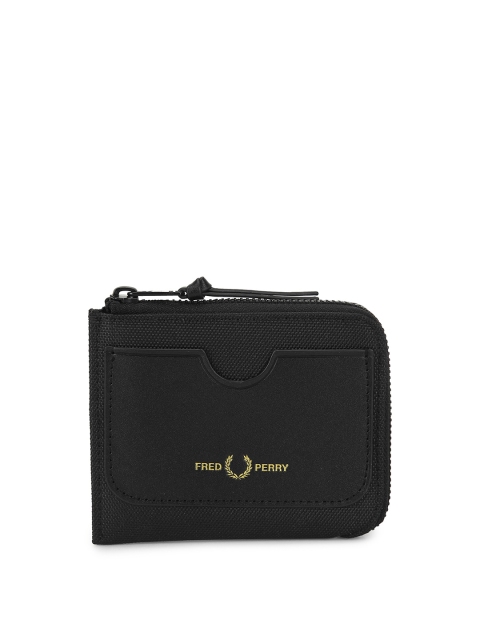 

Fred Perry Men Black Solid Leather Zip Around Wallet