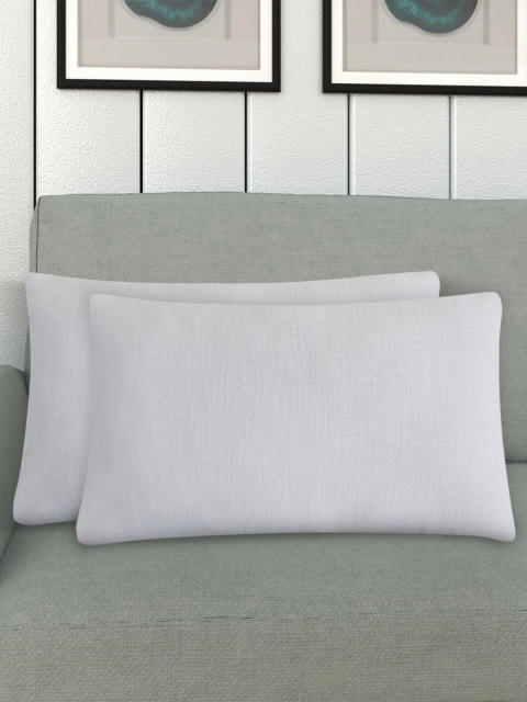 

Home Centre White Set of 2 Rectangle Pillow Covers