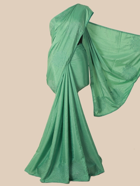 

Pothys Green Embellished Beads and Stones Art Silk Saree