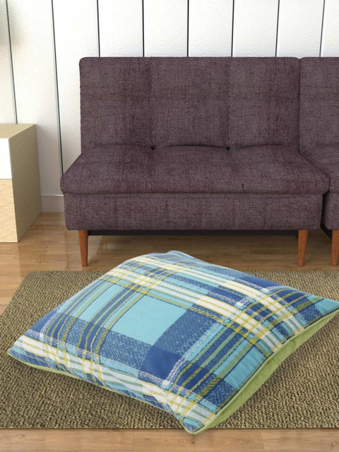 

Home Centre Blue & Green Checked Square Cushion Covers