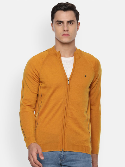 

Louis Philippe Men Mustard Yellow Cardigan