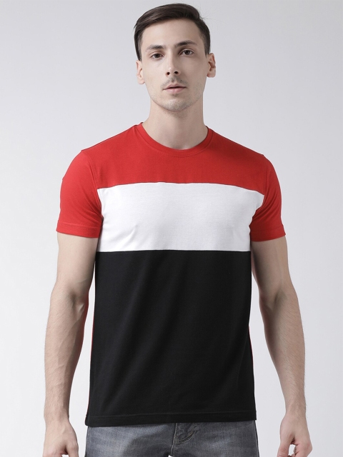 

Club York Men Black & Red Colourblocked T-shirt