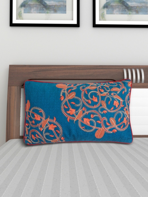 

Home Centre Blue & Orange Embroidered Rectangle Cushion Covers