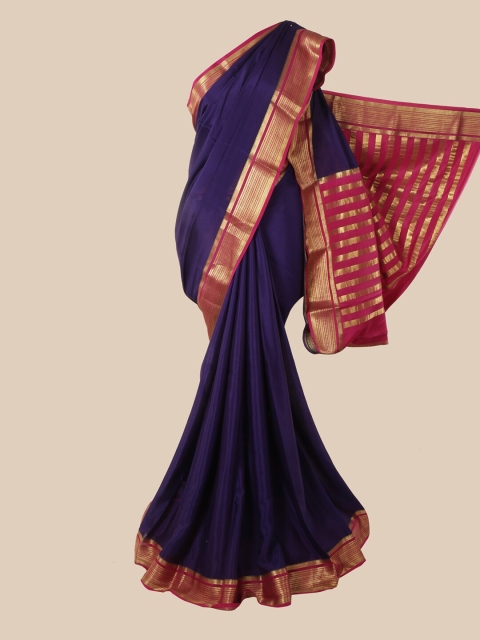 

Pothys Violet & Pink Pure Silk Mysore Silk Saree