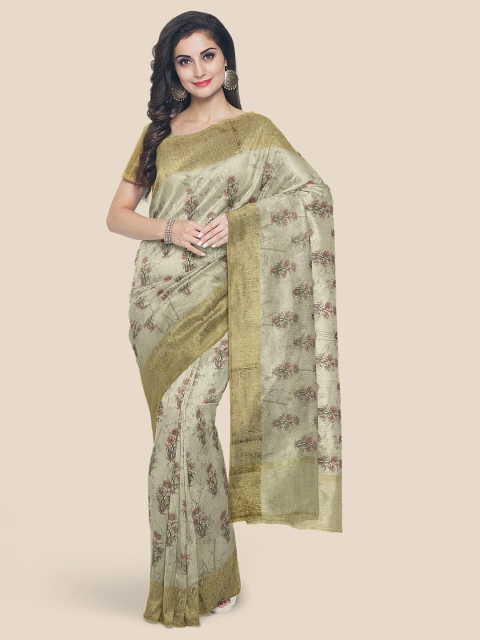 

KLM Fashion Mall Grey Ethnic Motifs Cotton Blend Saree