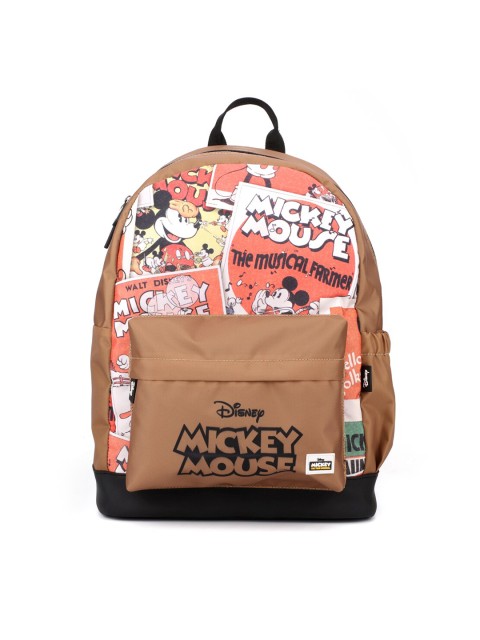 

Disney Unisex Kids Orange & Brown Graphic Backpack with Compression Straps