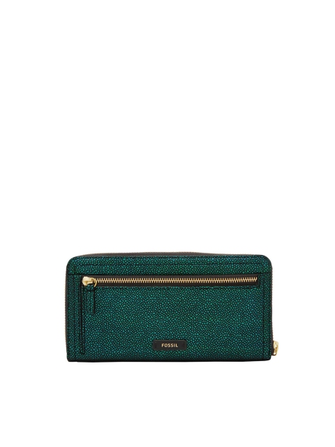 

Fossil Green Textured Purse Clutch