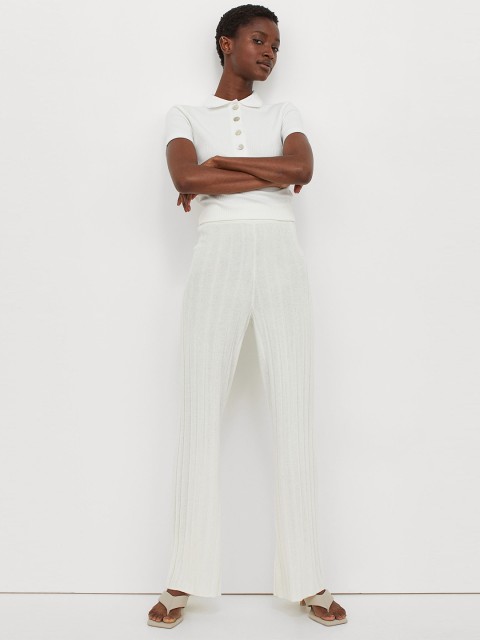 

H&M Women White Cropped Top