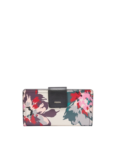 

Fossil White & Multicoloured Printed Purse Clutch