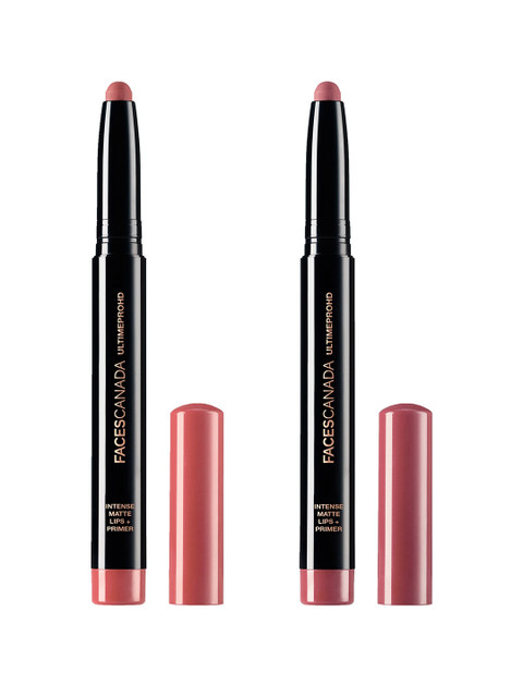 

FACESCANADA Intense HD Matte Lipstick With Primer High Coverage in Lush 25 Shades, Multi