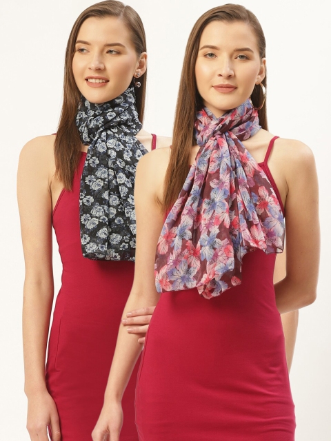 

Trend Arrest Set of 2 Women Multi Printed Scarf