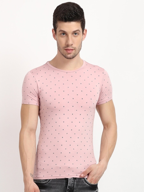 

V2 Value & Variety Men Pink Printed T-shirt