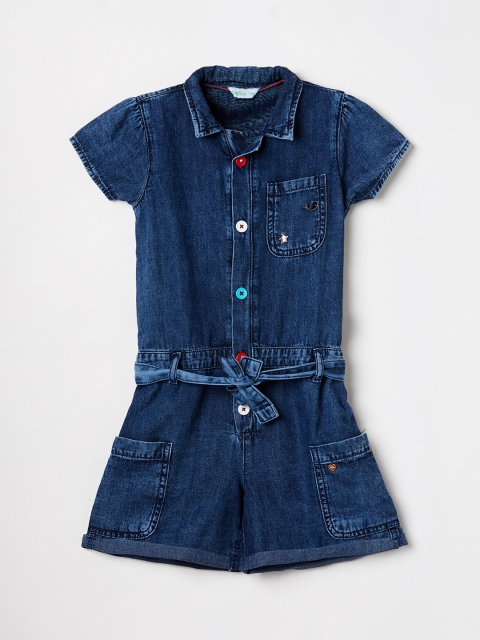 

Bossini Girls Blue Denim Jumpsuit