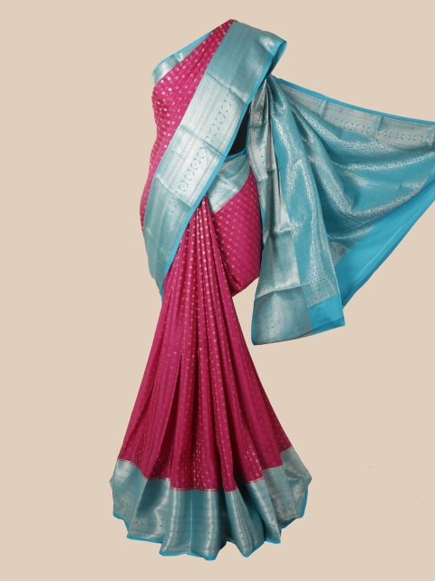 

Pothys Pink Woven Design Pure Silk Mysore Silk Saree