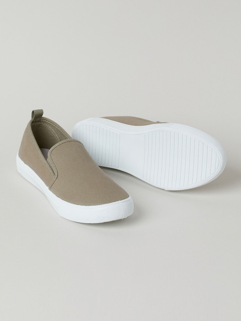 

H&M Women Olive Green Slip-On Trainers