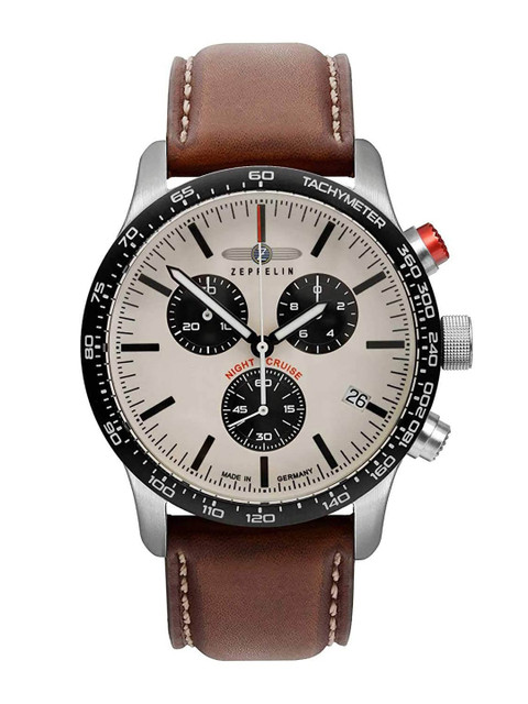 

ZEPPELIN Men Beige Dial & Brown Leather Straps Analogue Watch 72961