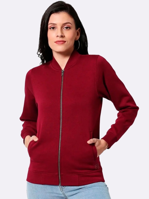 

Bewakoof Women Red Lightweight Longline Open Front Jacket