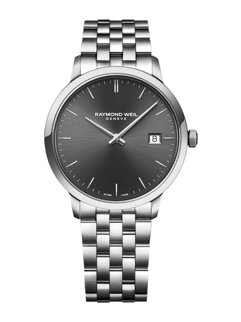 

Raymond Weil Men Grey Dial & Silver Toned Stainless Steel Bracelet Style Straps Analogue Watch