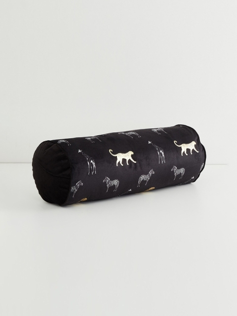 

Home Centre Black Single Printed Filled Bolster Pillow